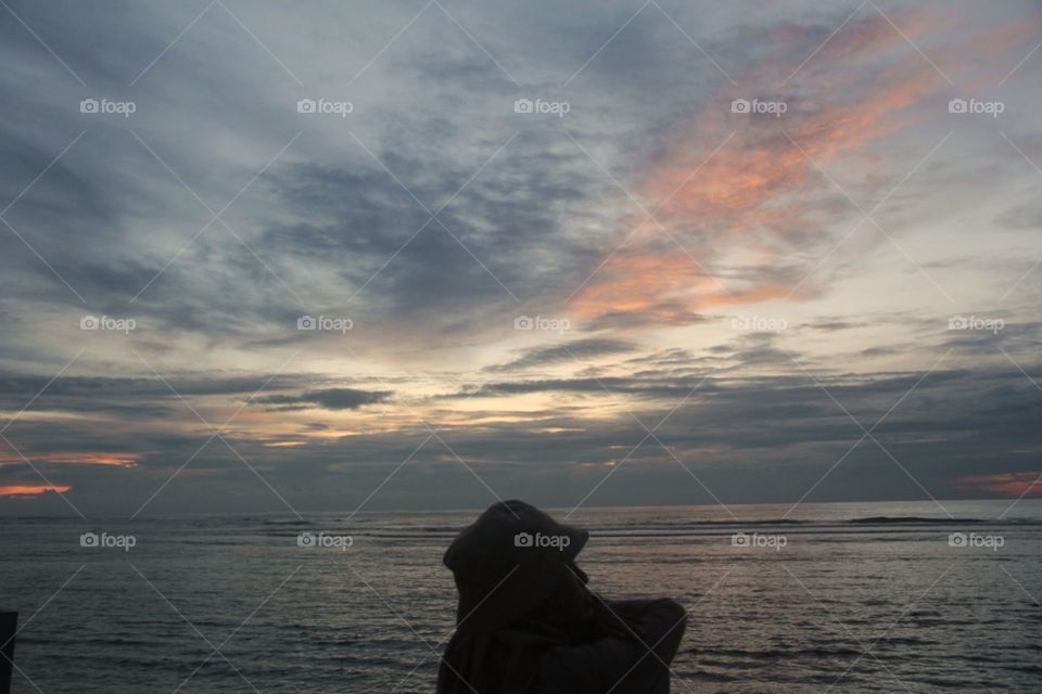 evening in the beach