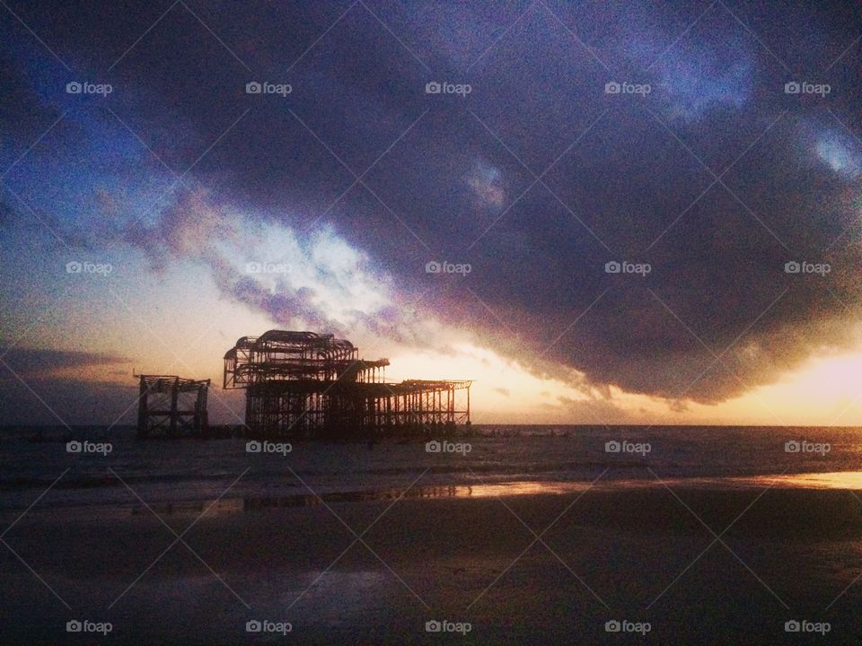 Stormy pier 