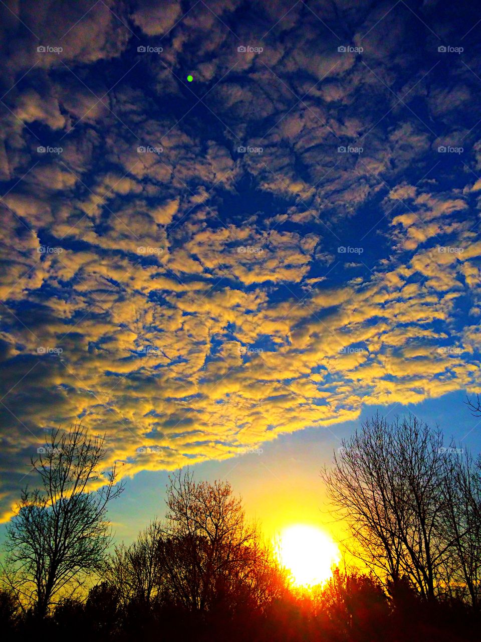 Dramatic sky at sunset