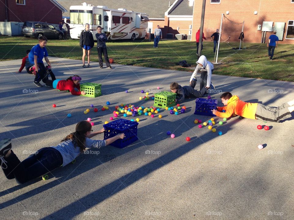 Human hungry hippos. Game