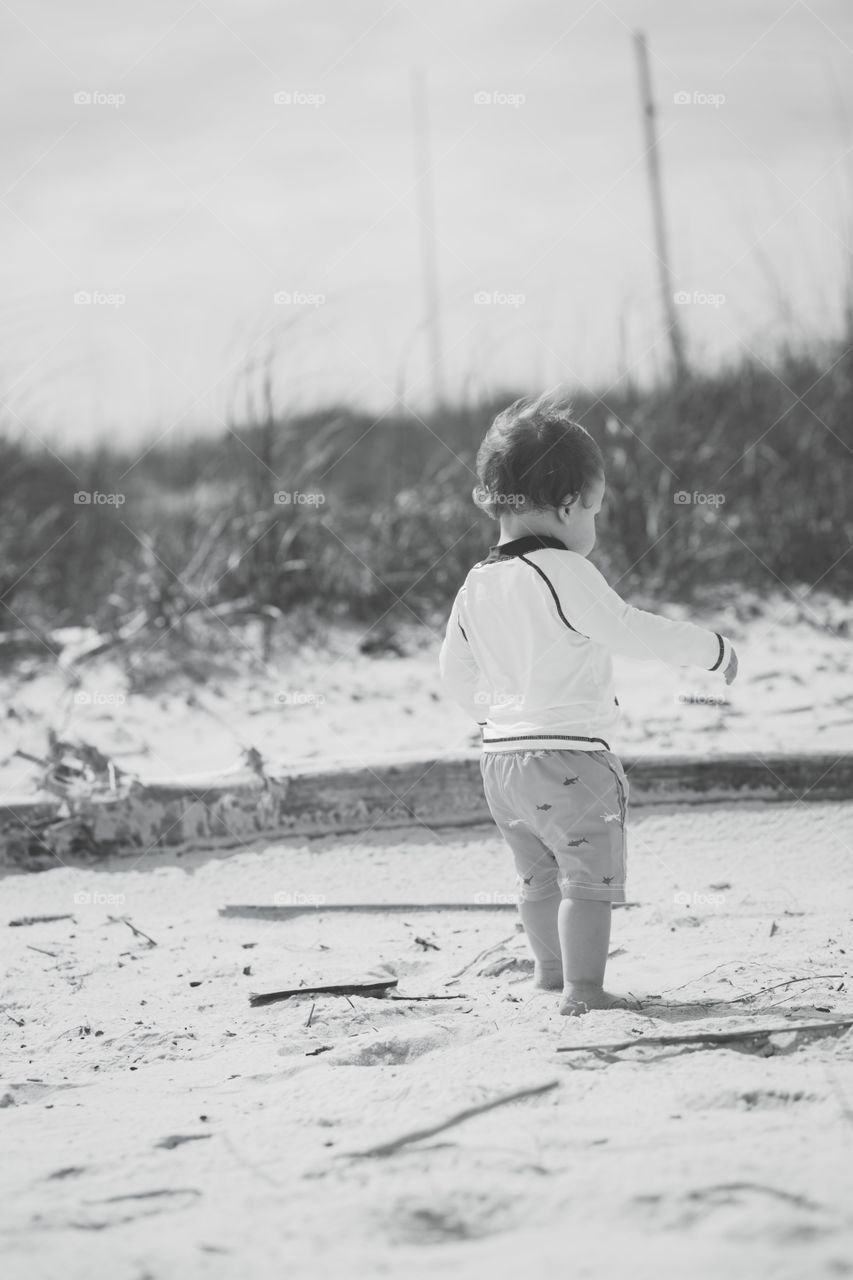 Baby on beach