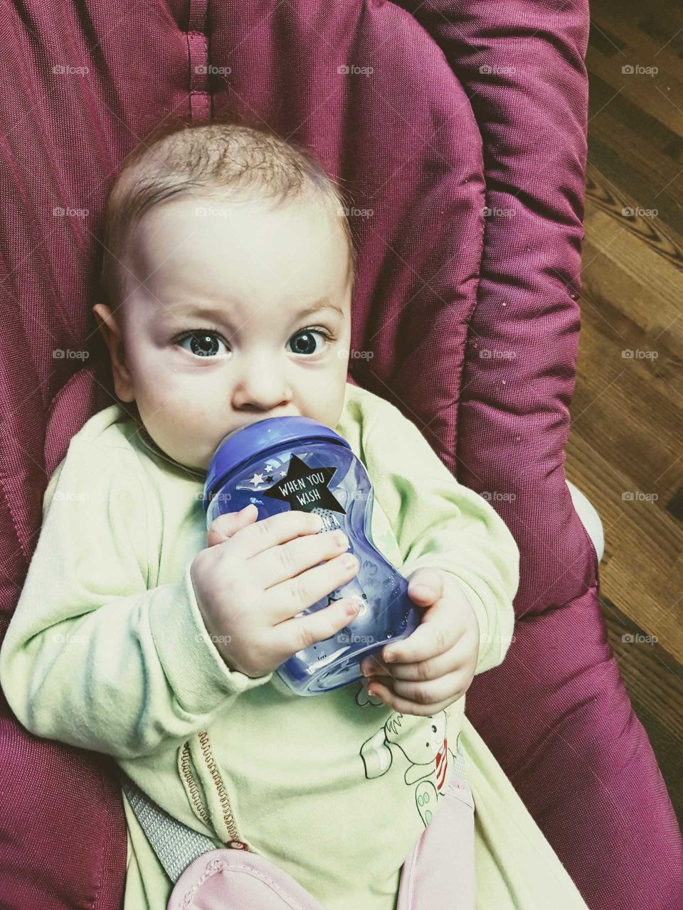 Little boy drinking water