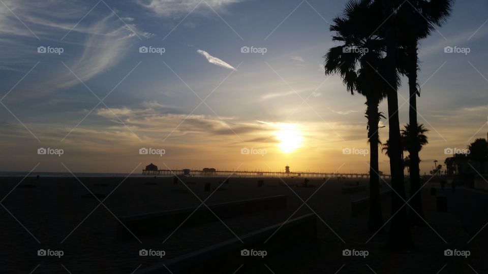 Sunset on Long Beach