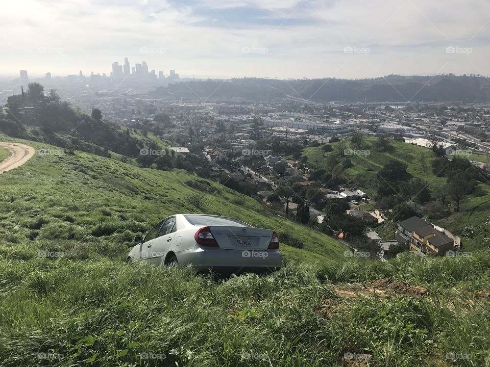 Car down hill