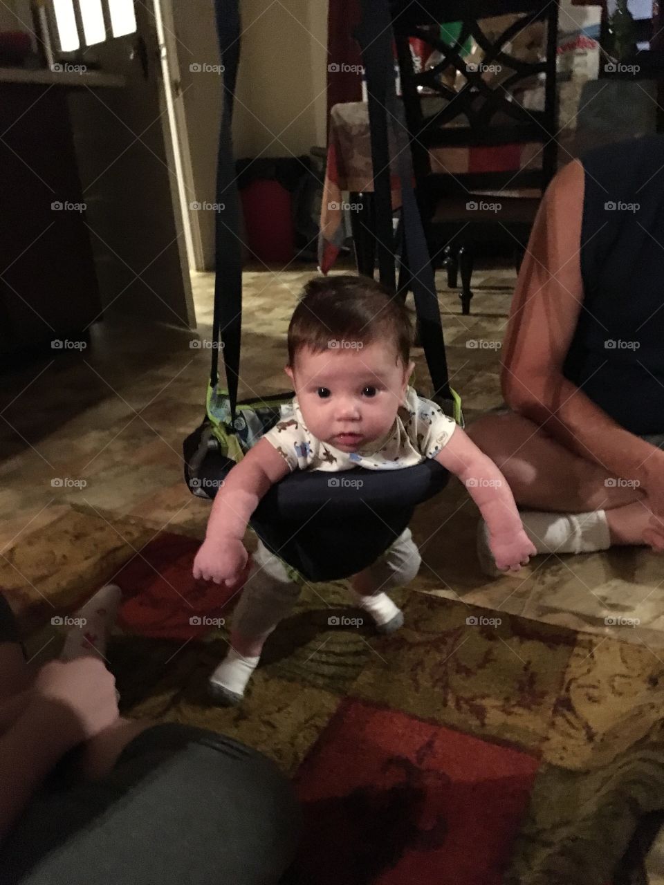 My grandson in his bouncer❤️