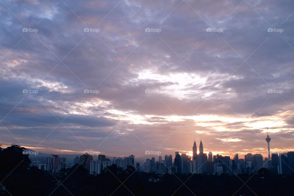 sunrise view over Kuala Lumpur