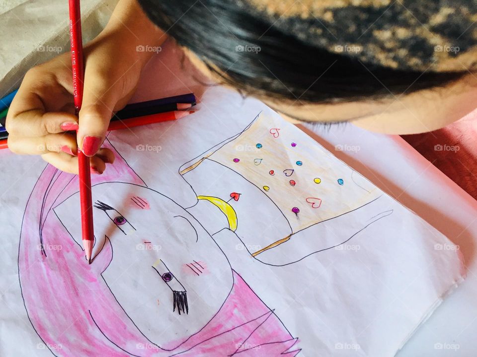 Paining is my little child’s favorite hobby