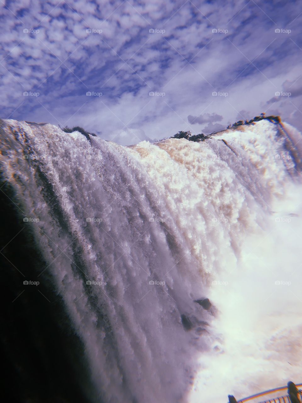 Beautiful waterfall in Brazil at Falls de Iguazu