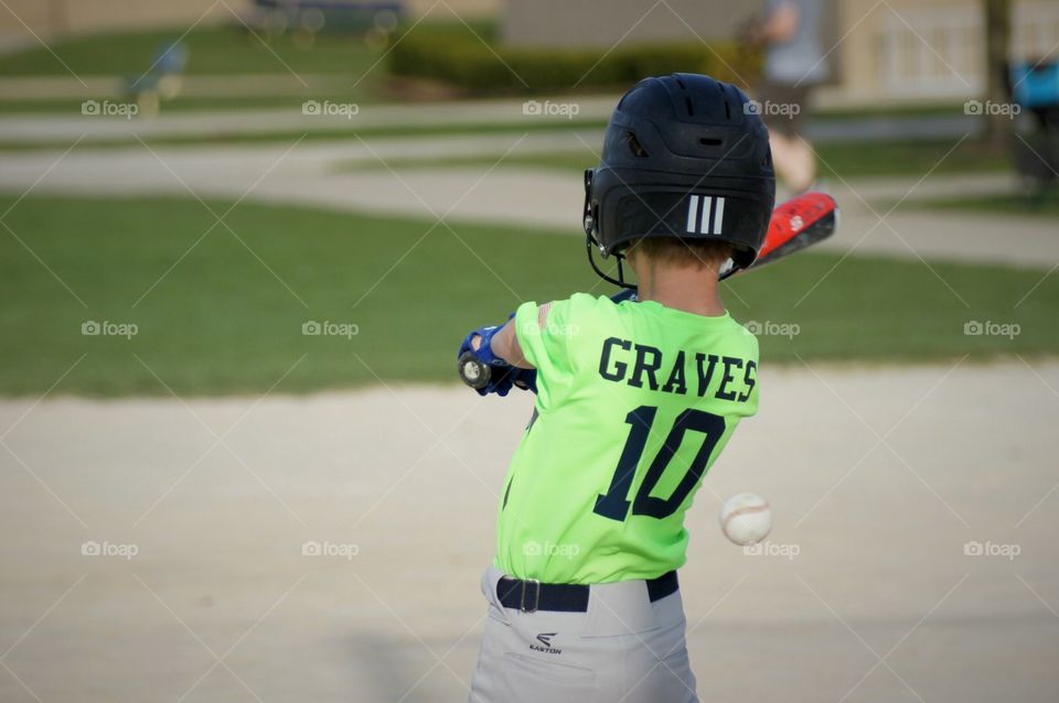 Playing baseball 