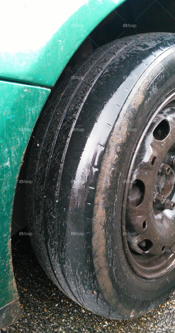 worn tyre