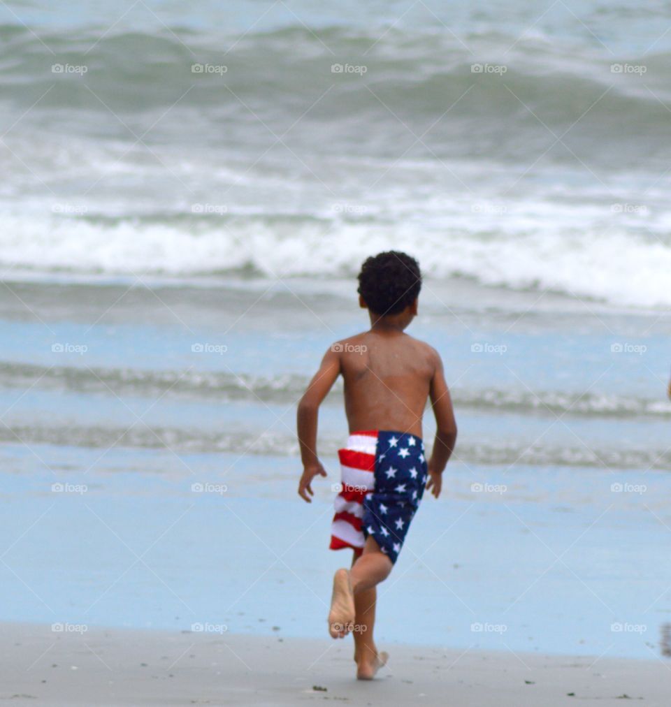 Child Running on beach