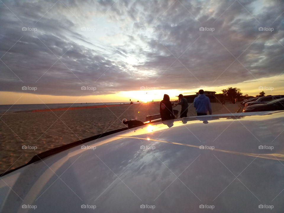 sunset on Lake Michigan