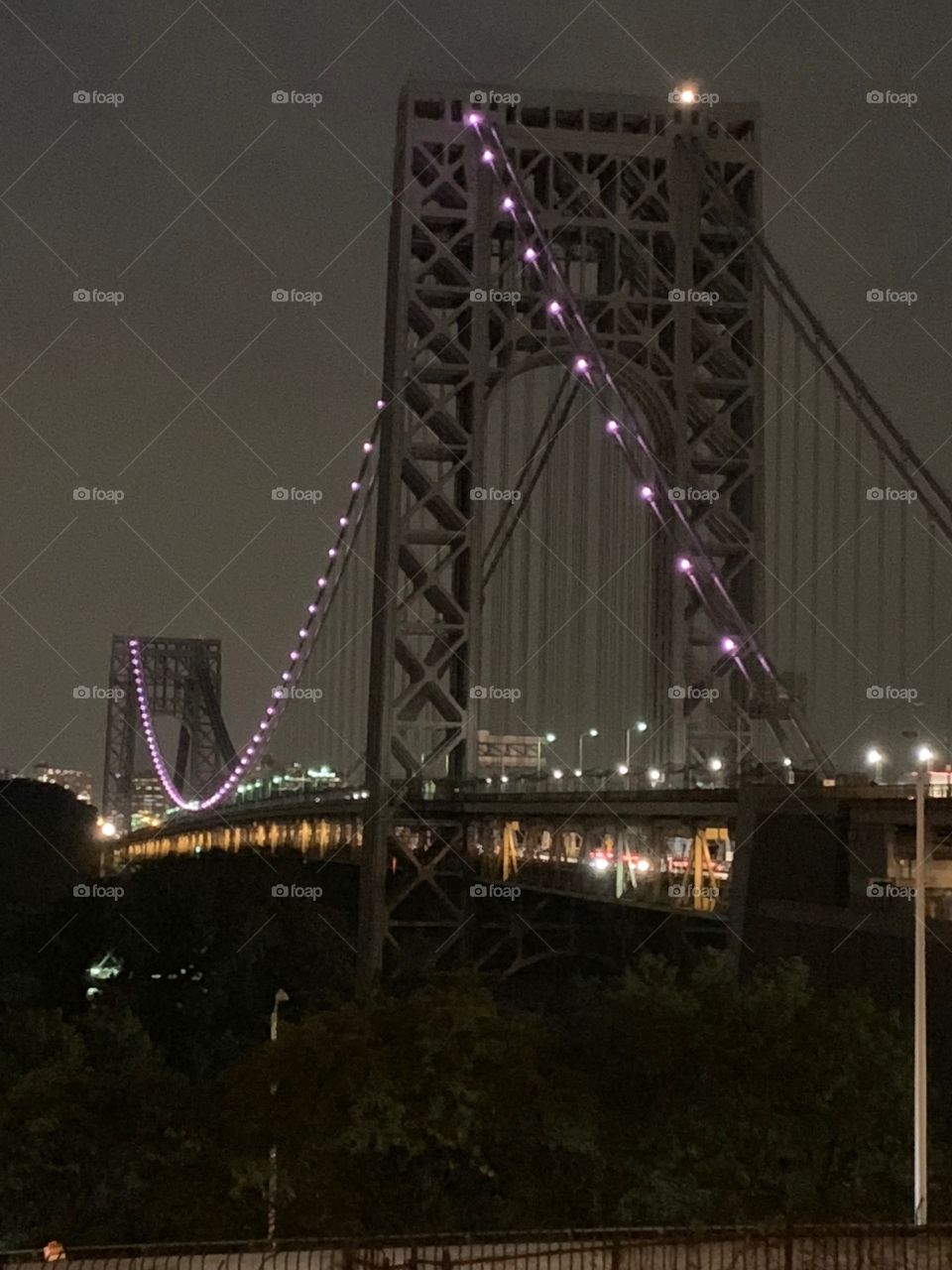 Nighttime on the George Washington Bridge