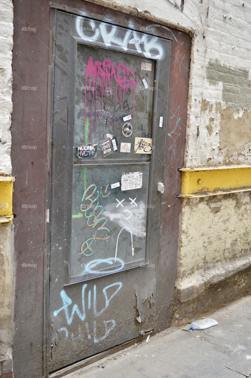 Graffiti door.