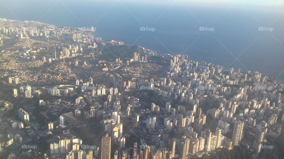 Salvador city seen from above