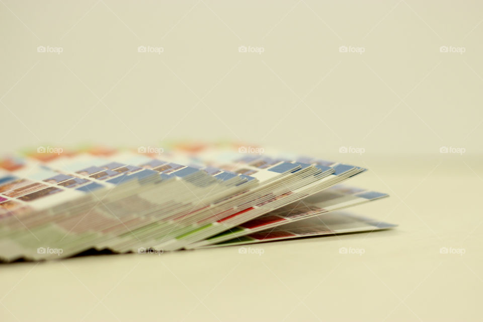 Color business cards, blur