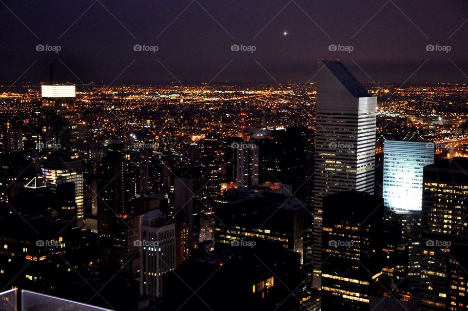 Top of the rock view, new york at night