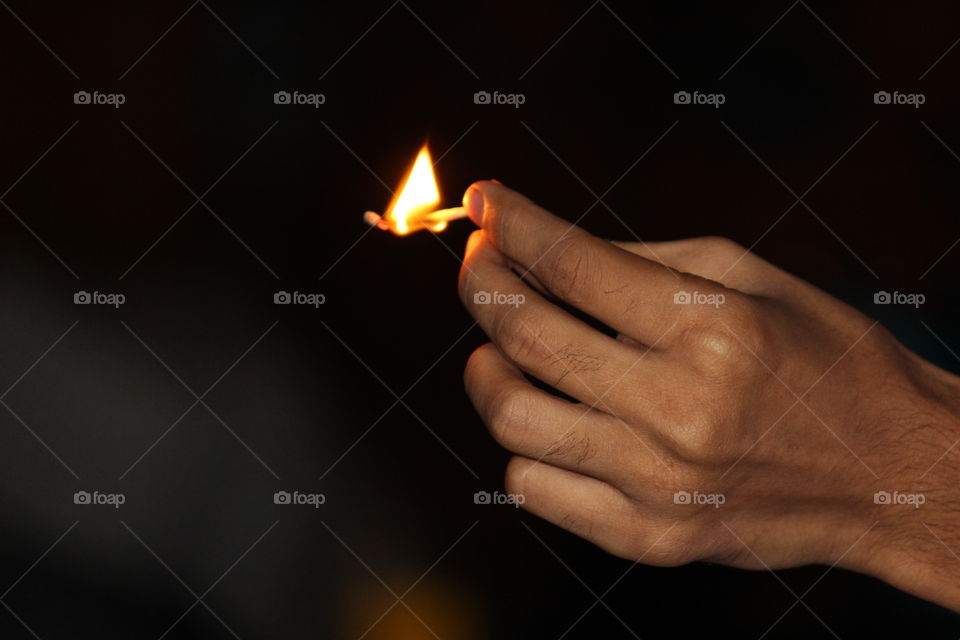 fire In hand