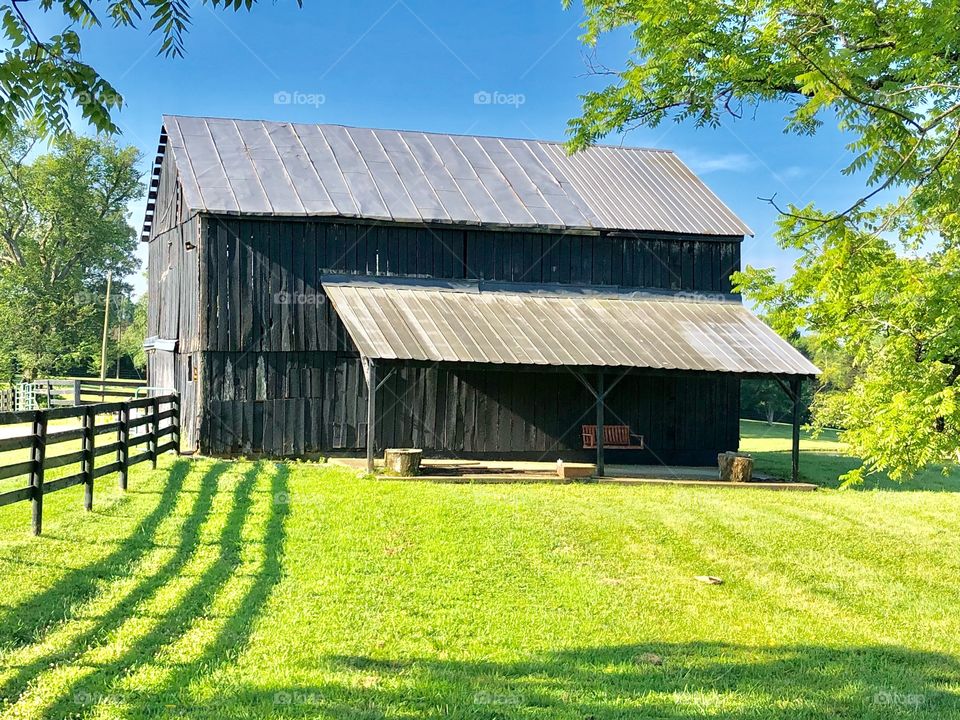 Country Barn with Swing