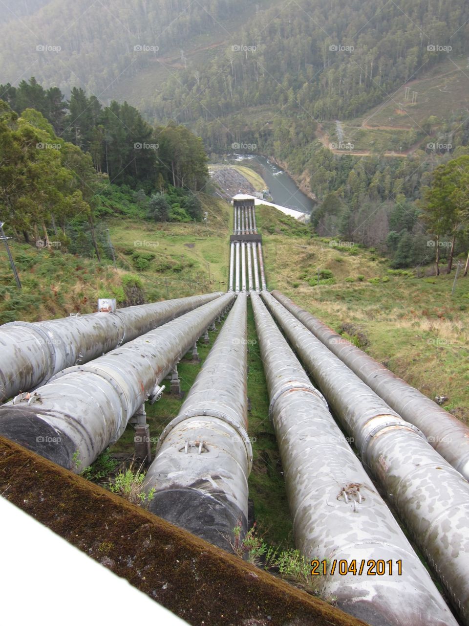 Hydro dam pipes