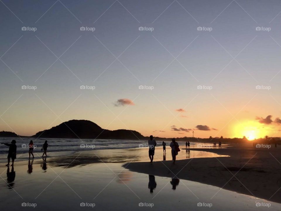 Sunset on the beach