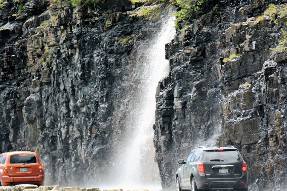 waterfall glacier National Park