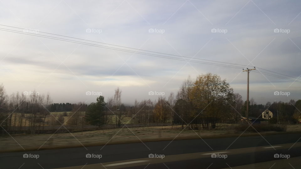 mist. taken while the car was moving very fast.