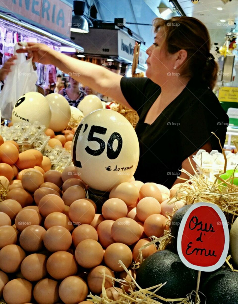 Egg Lady in the Marketplace