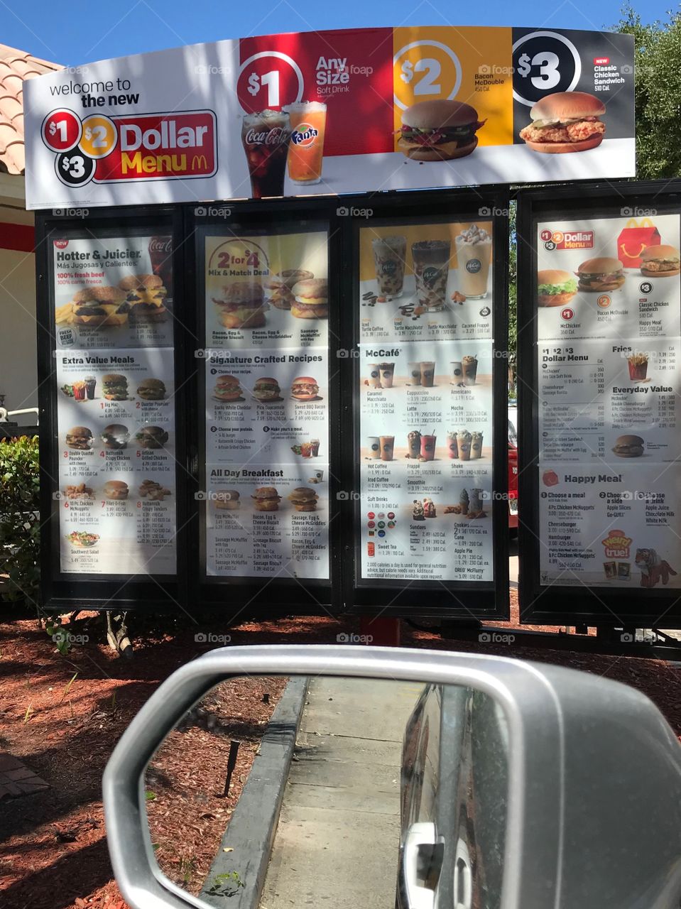 McDonald’s drive-up menu board