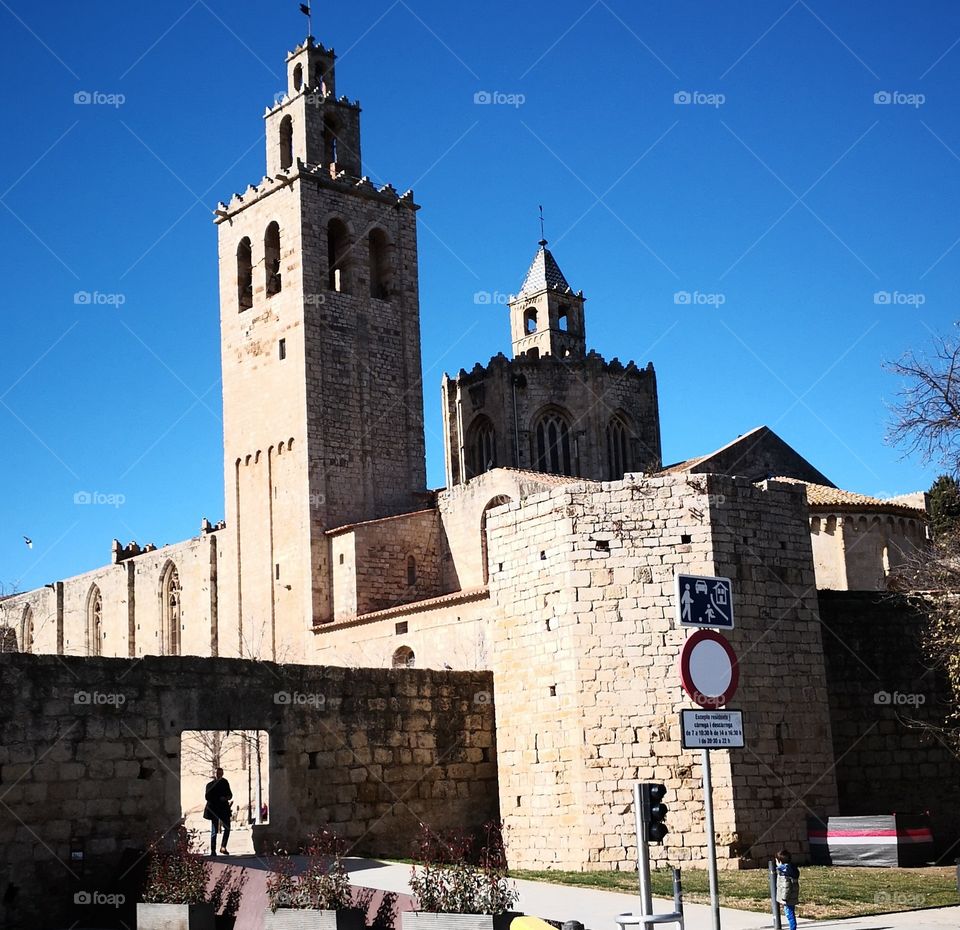 Monasterio de Sant Cugat del Vallès en Otoño