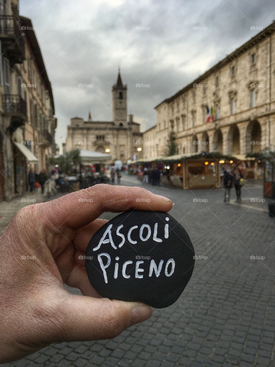 Ascoli Piceno, Arringo Square, the oldest monumental square of the city - you can visit the Fonzi palace, the Arengo palace, the Bishop's palace, the Cathedral of St. Emidio and the Baptistery of San Giovanni