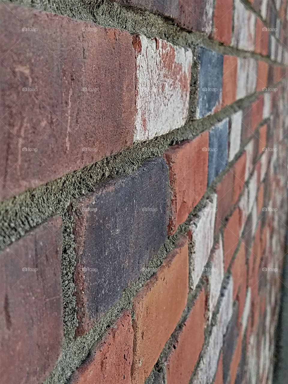 Crumbling grout in an old brick wall!