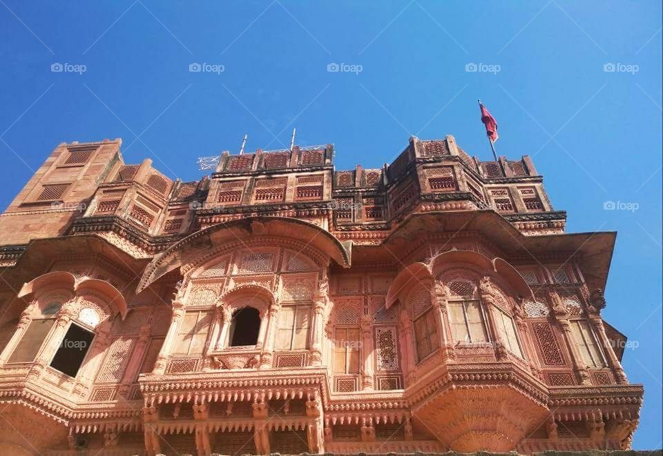 Mahendragarh fort jodhpur Rajasthan India - one of the largest forts in India. Built around 1460 by Rao Jodha, the fort is situated 410 feet above the city and is enclosed by imposing thick walls.