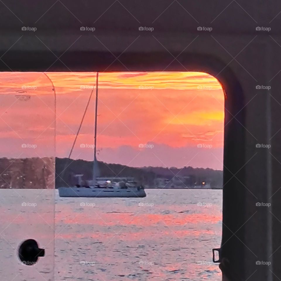 boat through window