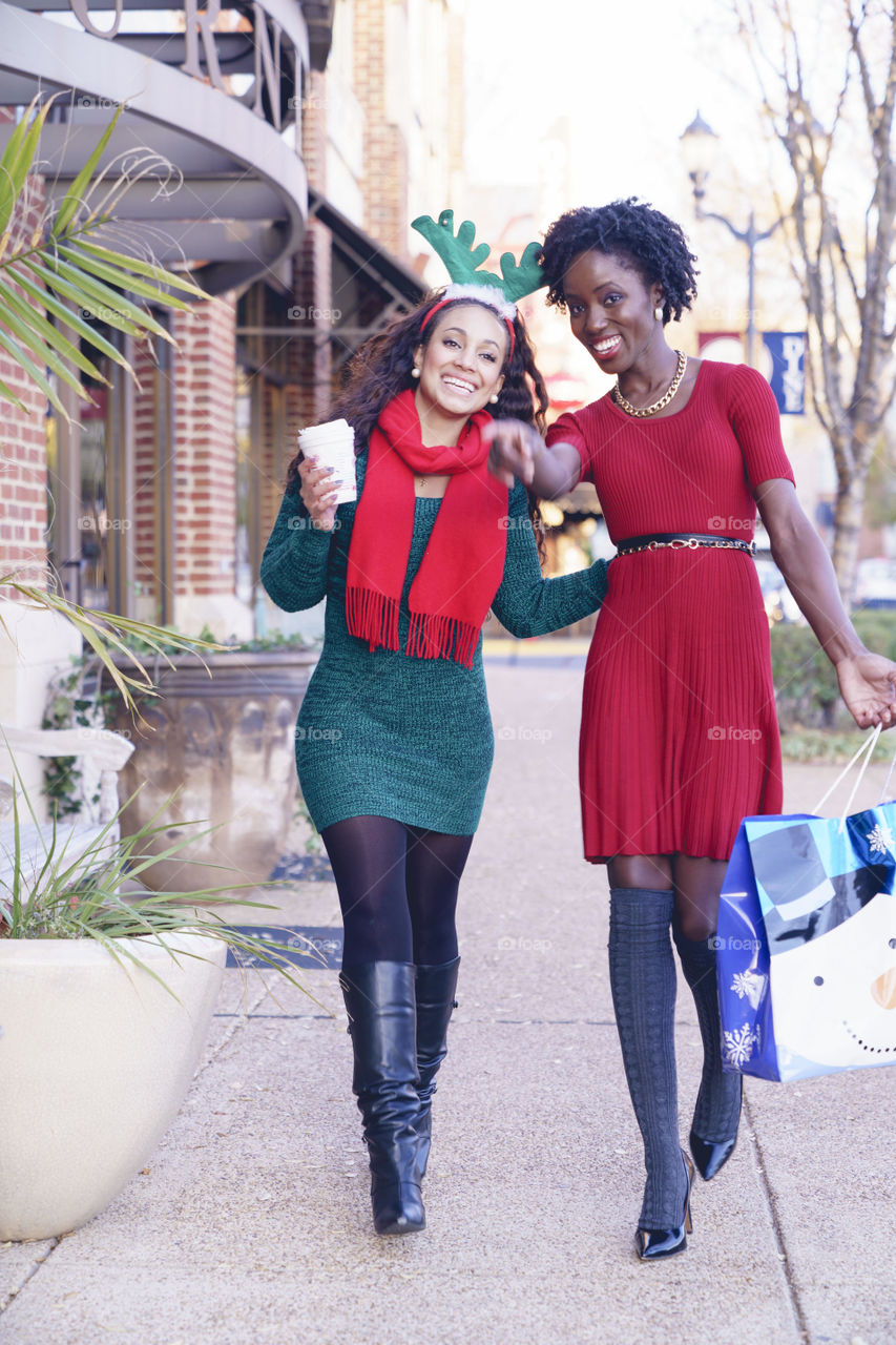 Portrait of happy female friends