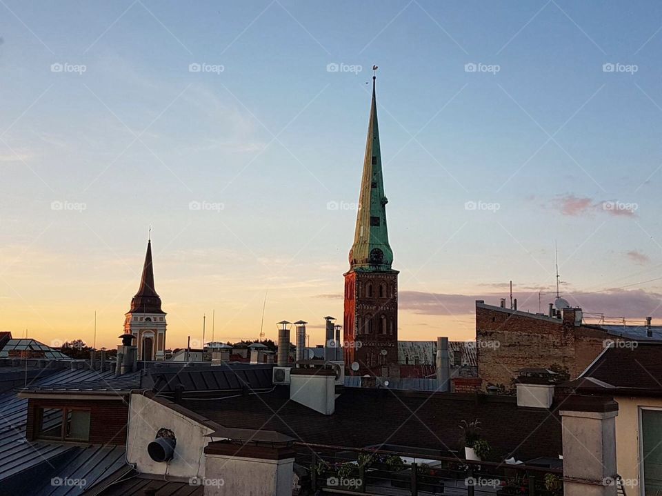 Sunset in Riga 