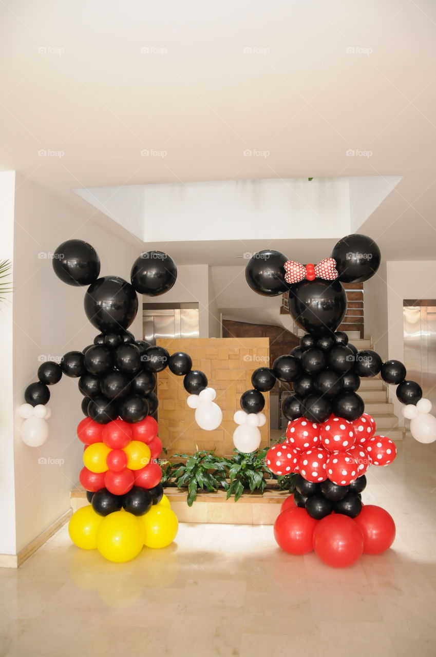 Decoration with balloons imflables