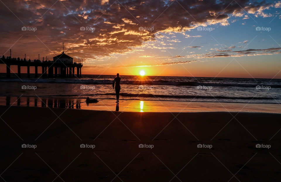 Manhattan Beach Pier Sunset 