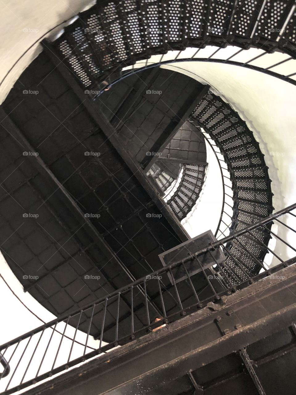 Spiral staircase in lighthouse 
