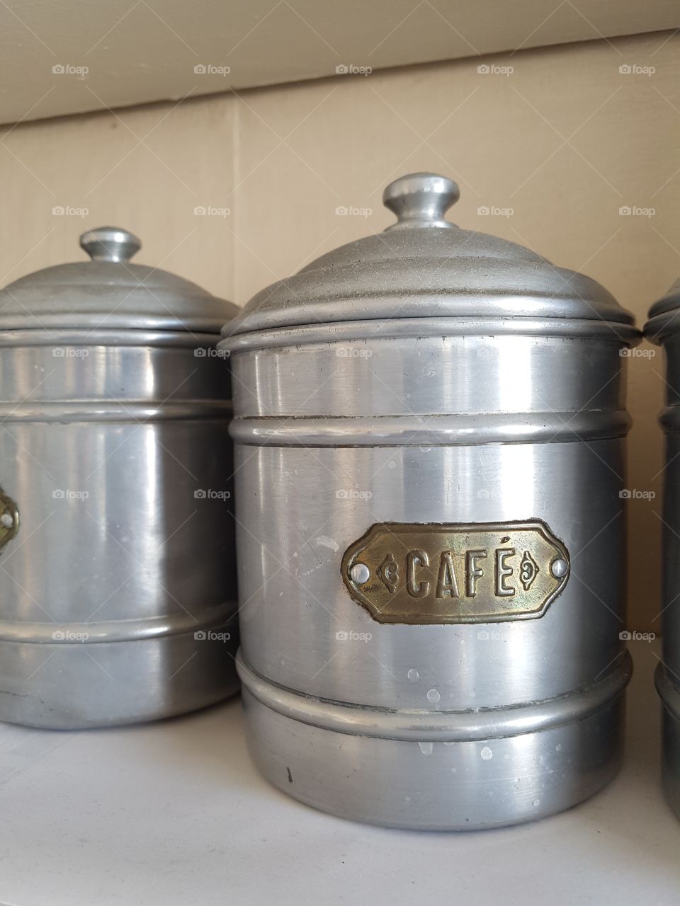 home decor collection of old retro vintage antique boxes to keep coffee in