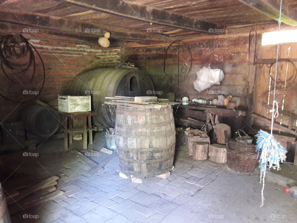Very old room for wine