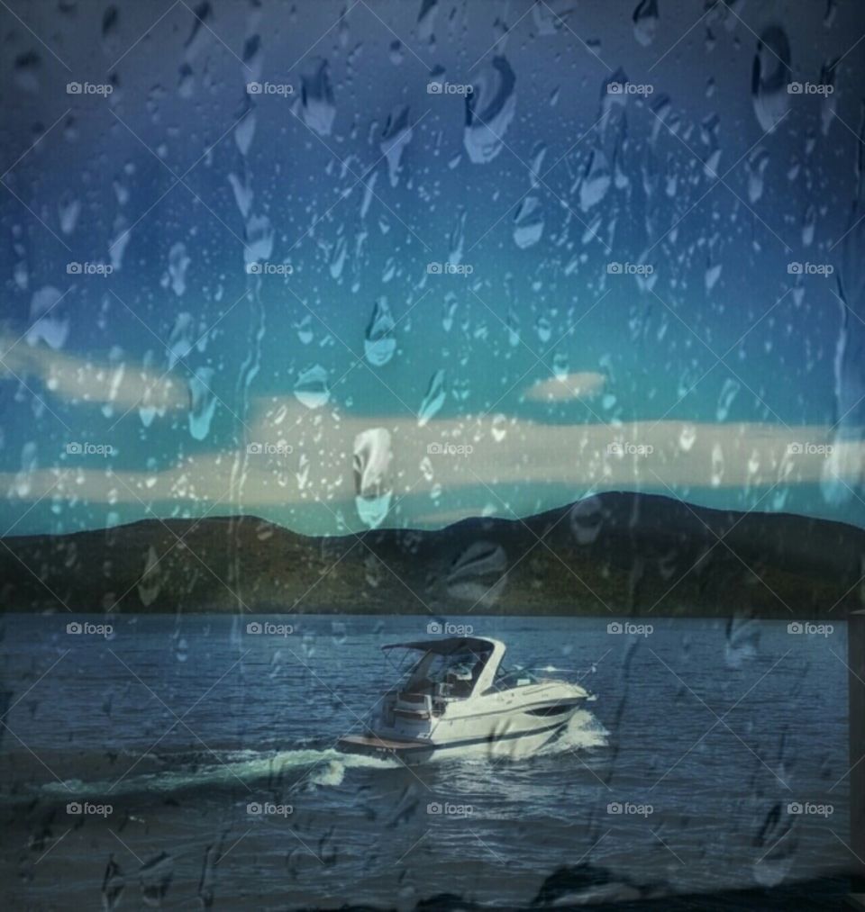 Boating in the rain!