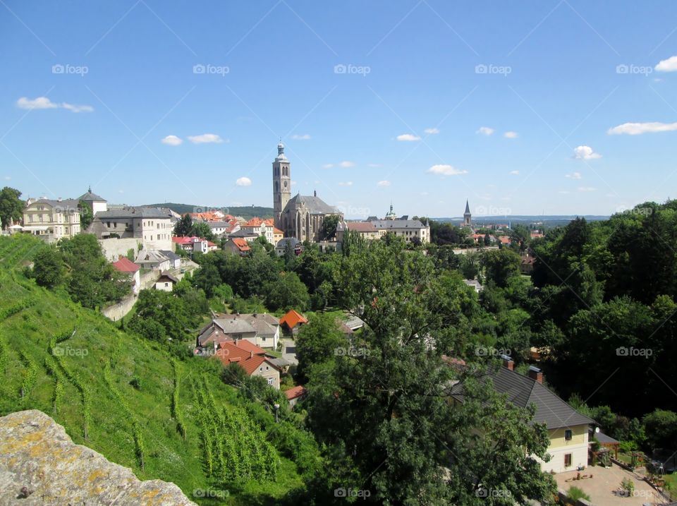 Kutna Hora_Czechia.View of the city landmark,the Cathedral of Ct. Jacob