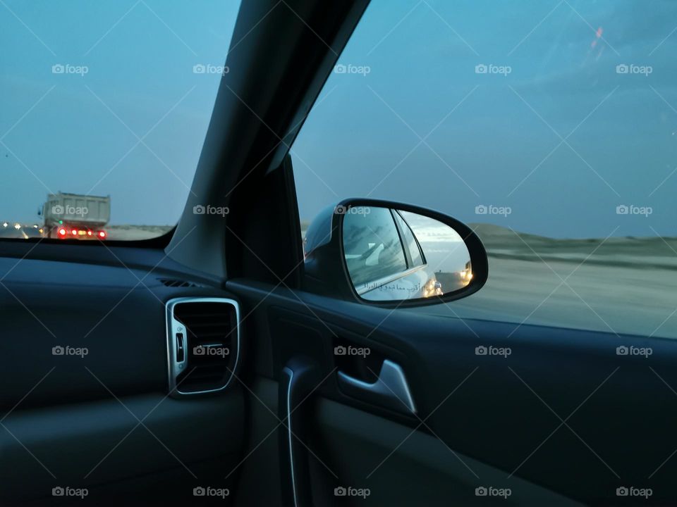 On the journey of road trip , from jubail to Riyadh.. !
