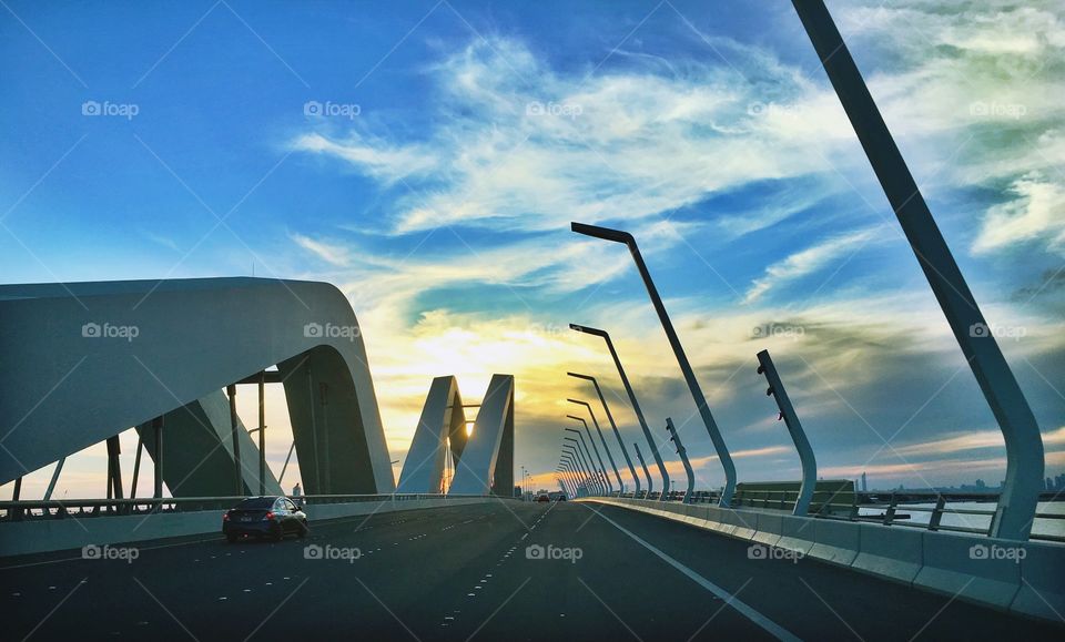 Bridge in golden hour 