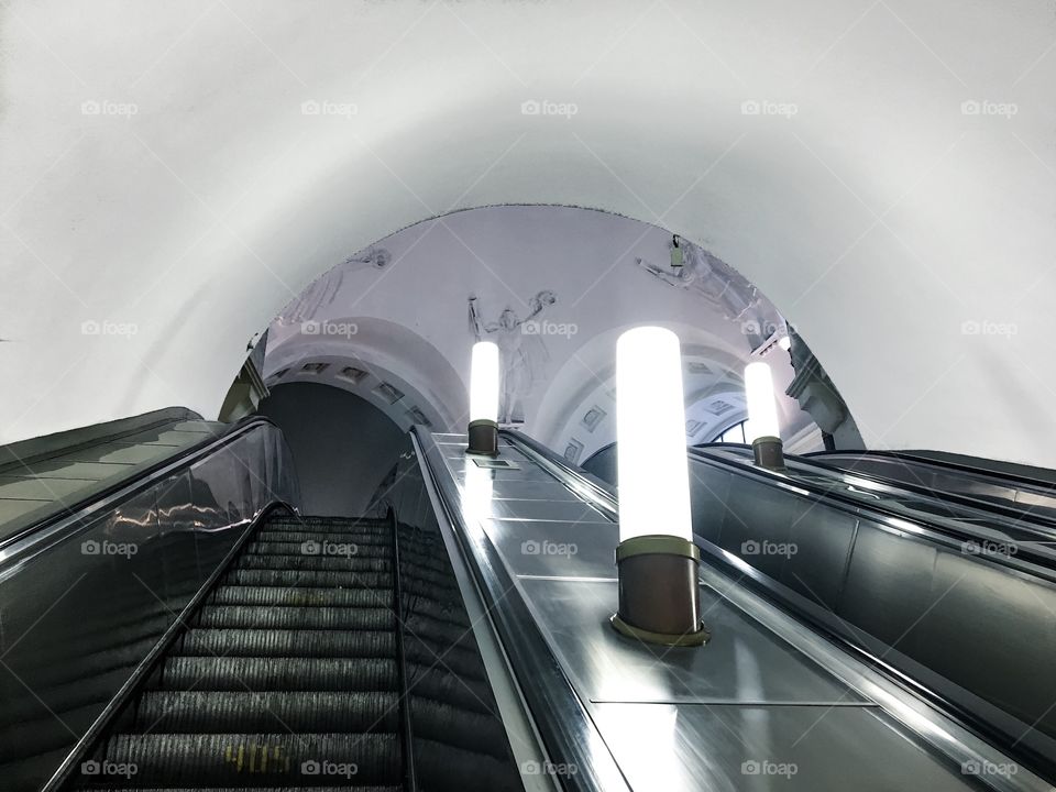 Stairs in Moscow subway