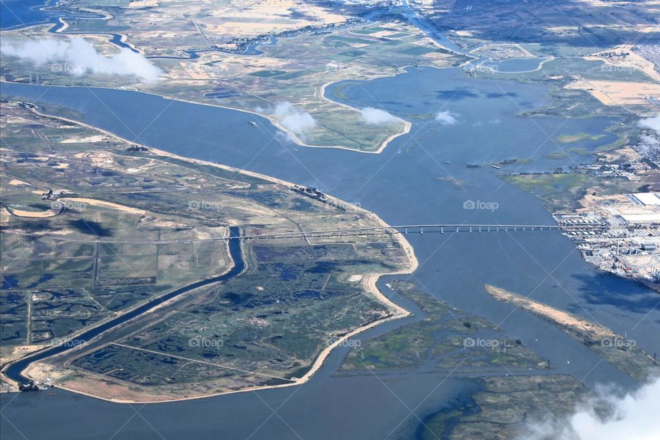 Landscape with long bridge