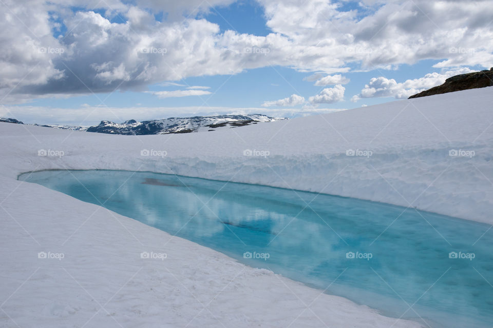 Blue lake in Norway