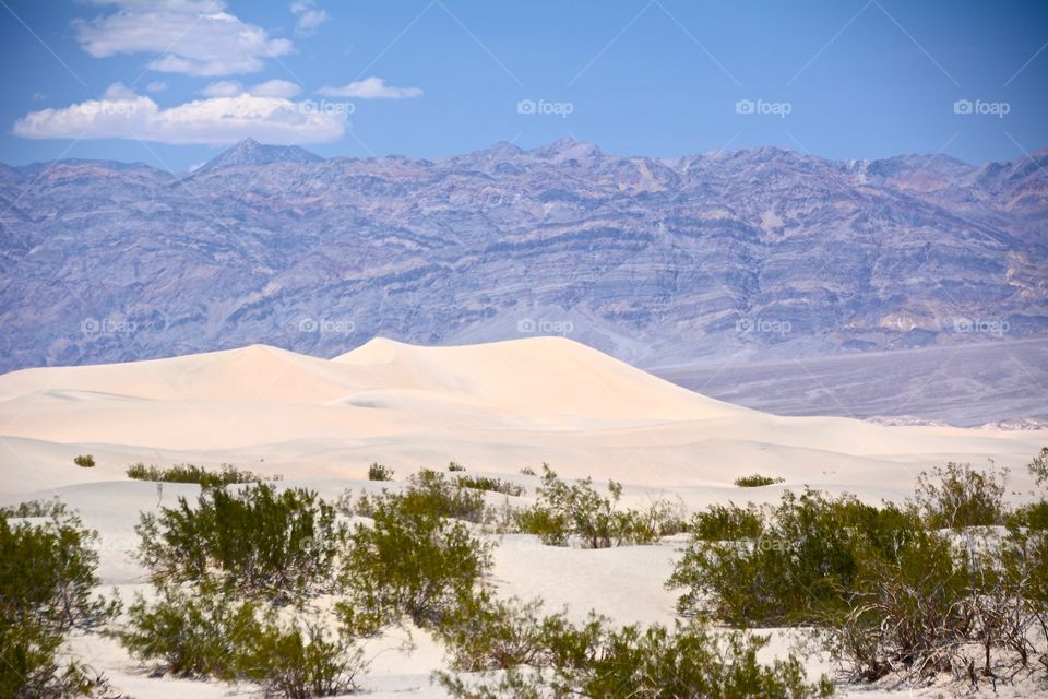 View of death valley desert in California