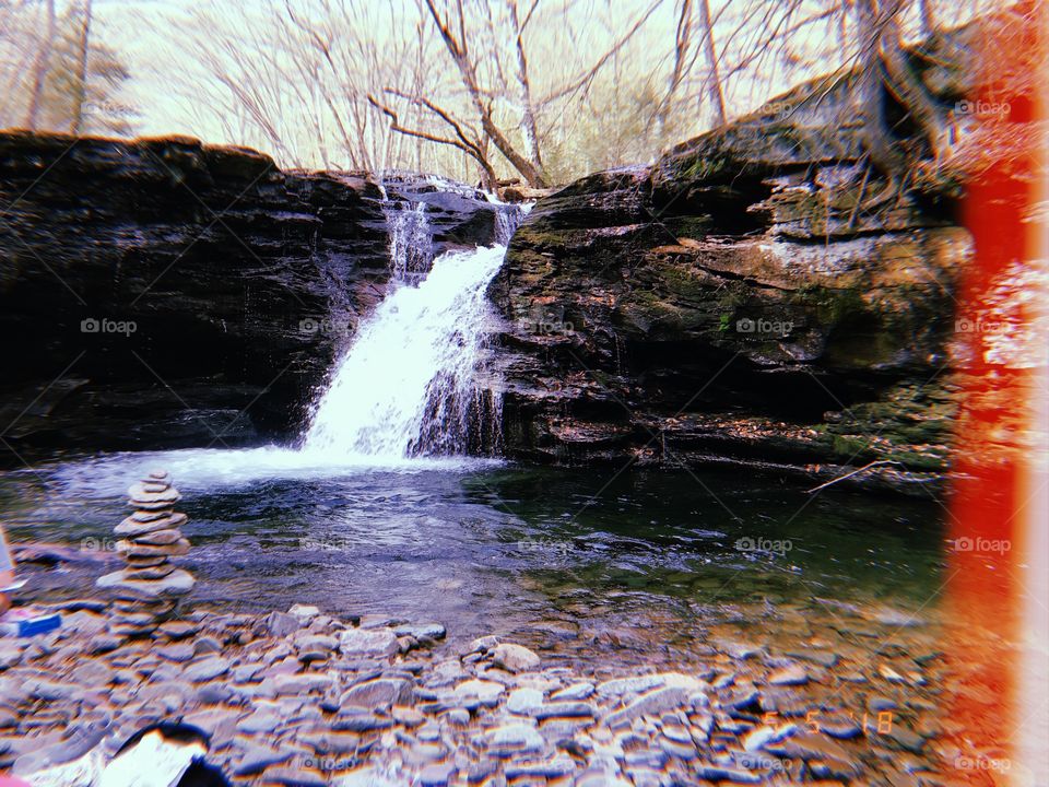 Beautiful waterfall scene